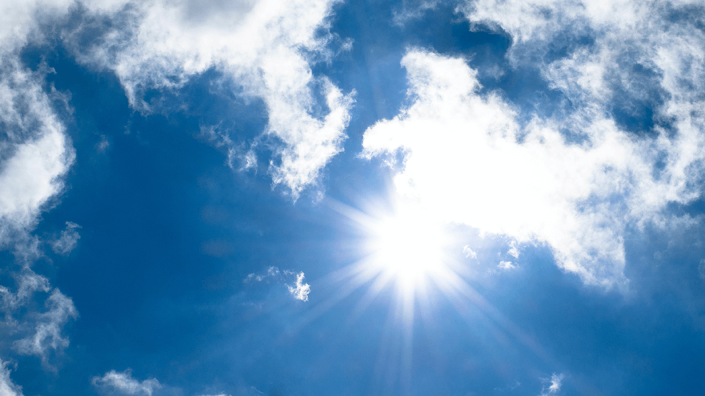 himmel moln sol